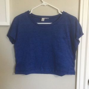 blue crop top
